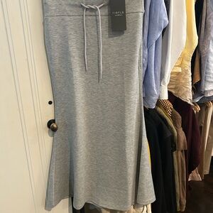 Light Gray A-Line Knit Skirt